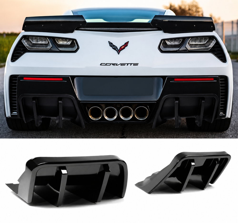 AAD Style Add-on Rear Bumper Diffuser - Chevrolet Corvette C7 (2014–2019)