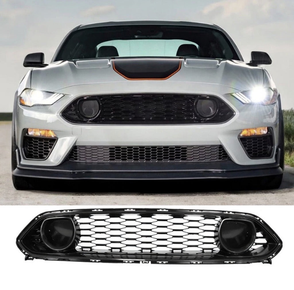 OE STYLE BLACK FRONT BUMPER MESH GRILLE - FORD MUSTANG MACH 1 (2021–2023)